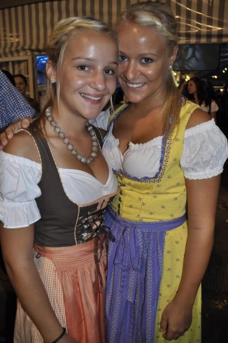 Girls in dirndl store