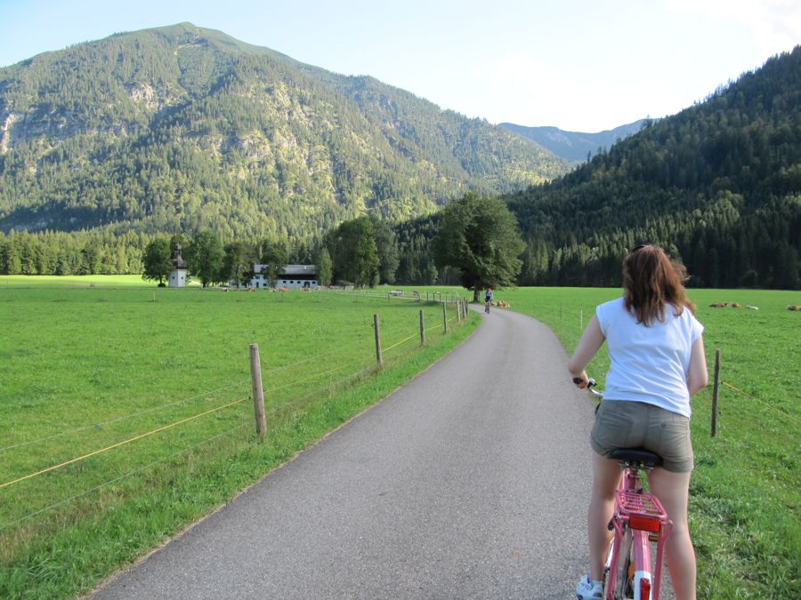 cycling back from linderhof to oberammergau