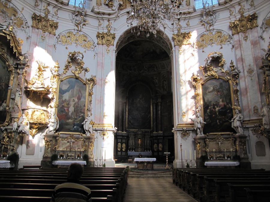 inside ettal abbey basilica