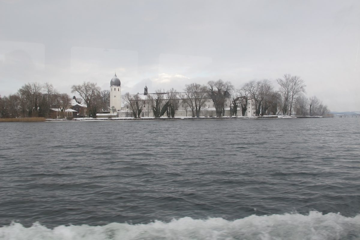 The Fraueninsel seen from the ferry in winter