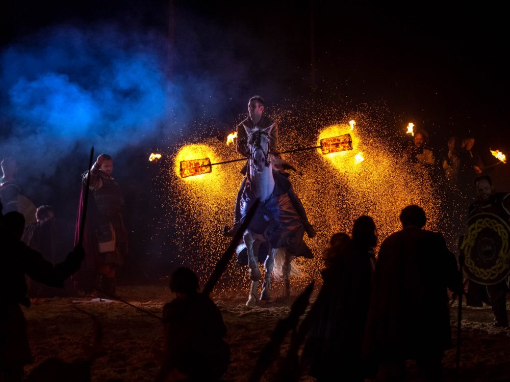 Flame rider. Part of the arena show.