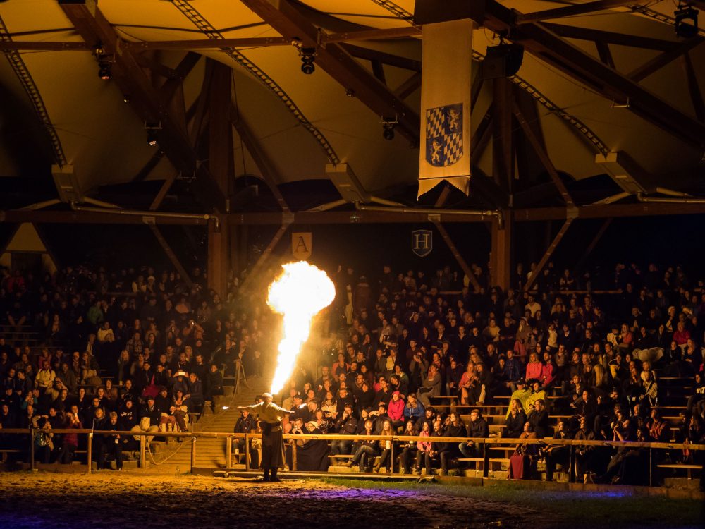 Hot! Part of the arena show.