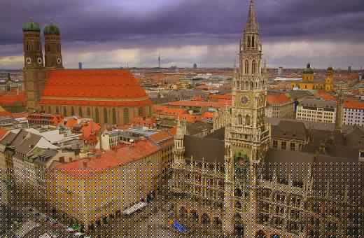 There are grand city views...