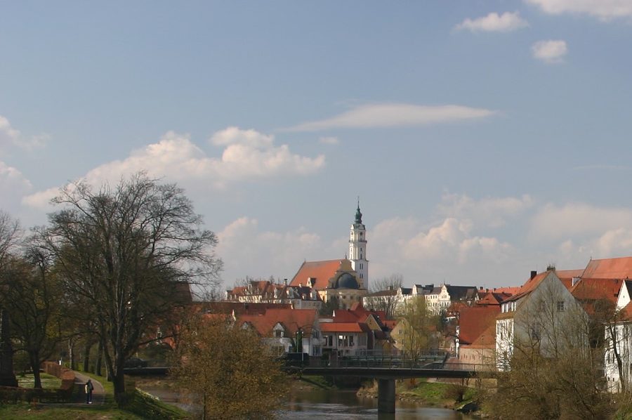 neuburg old town across the river