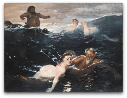 playing in the waves