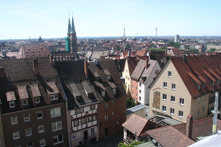 nuremberg rooftops from the castle