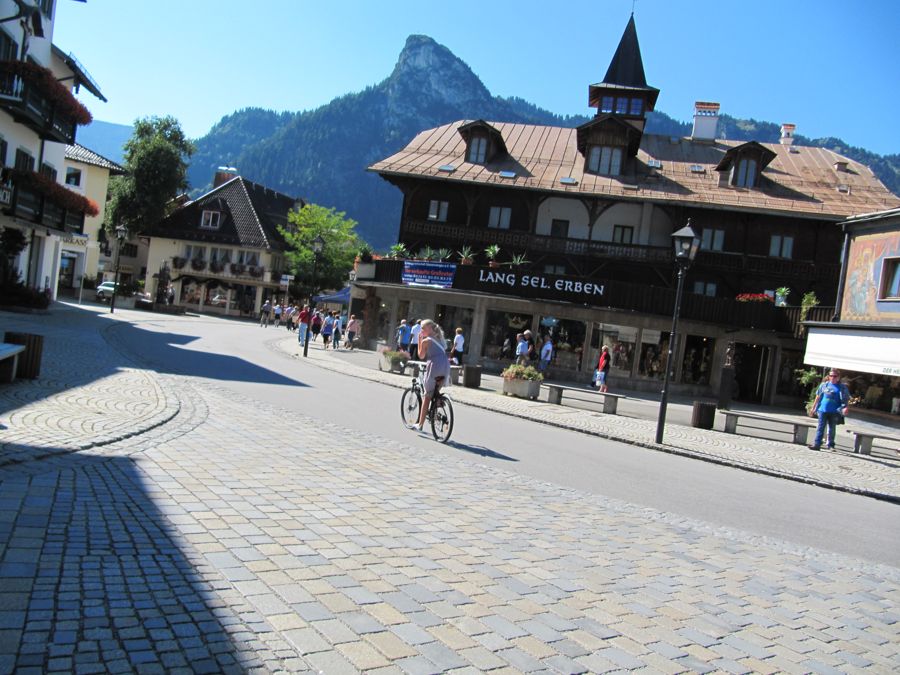 oberammergau street with the kofel