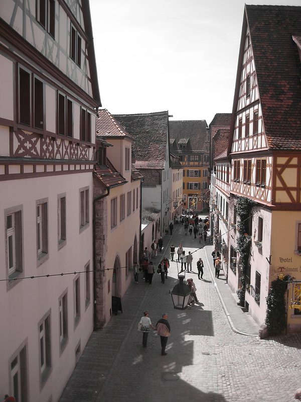 rothenburg street from above