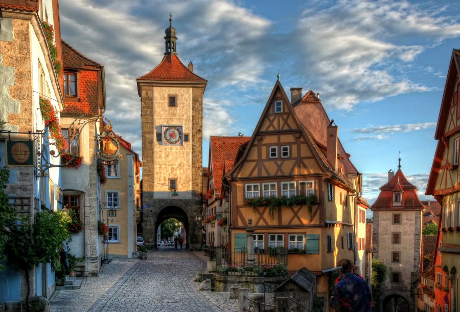 Famous street in Rothenburg
