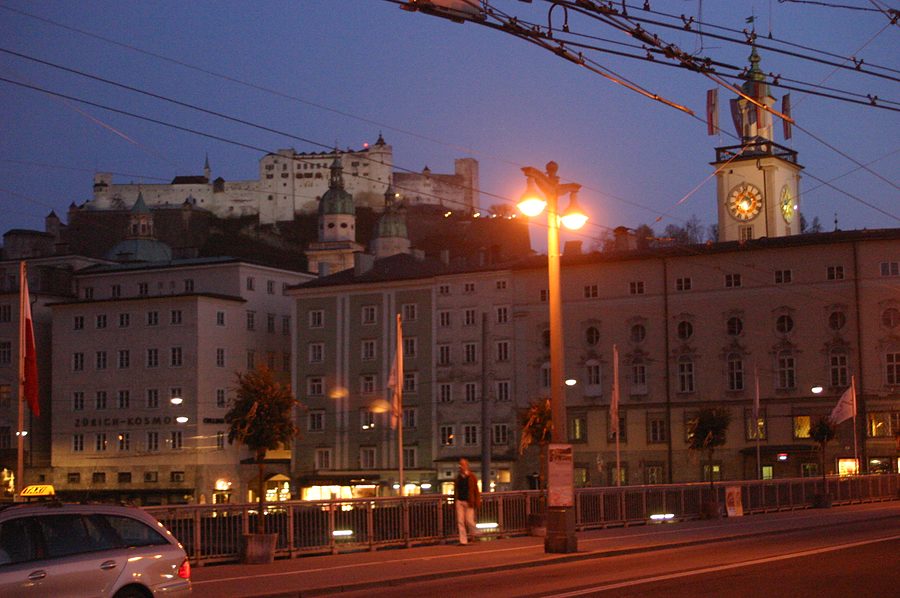 salzburg at dusk